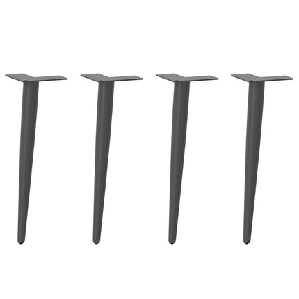 Soffbordsben koniska 4 st antracit 42-43 cm stål