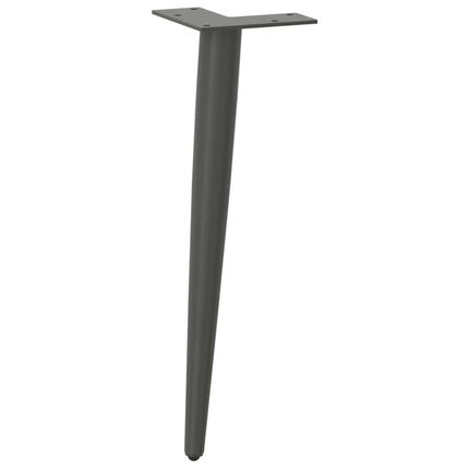 Soffbordsben koniska 4 st antracit 42-43 cm stål