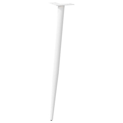 Konsolbordsben koniska 4 st vita 72-73 cm stål