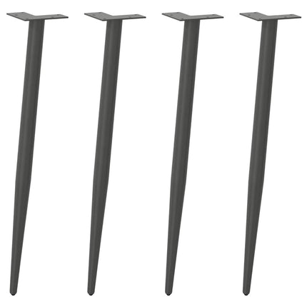 Konsolbordsben konisk form 4 st antracit 72-73 cm stål