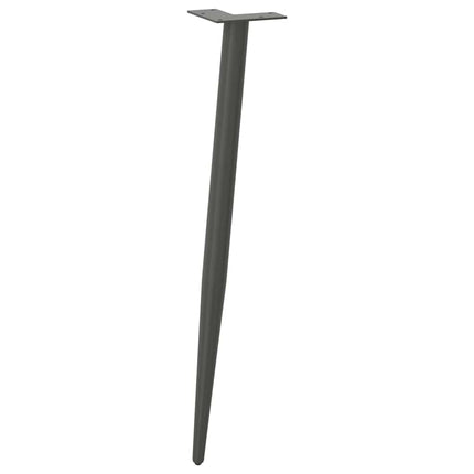 Konsolbordsben konisk form 4 st antracit 72-73 cm stål