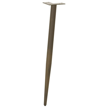 Konsolbordsben koniska 4 st naturstål 72-73 cm stål