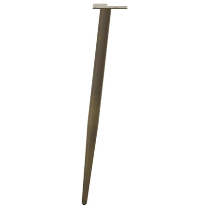 Konsolbordsben koniska 4 st naturstål 72-73 cm stål