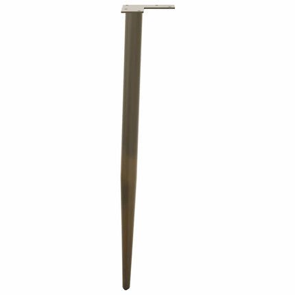 Konsolbordsben koniska 4 st naturstål 72-73 cm stål