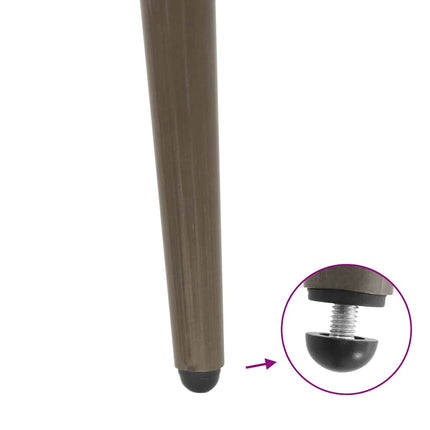 Konsolbordsben koniska 4 st naturstål 72-73 cm stål