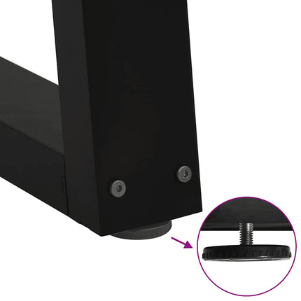 Soffbordsben V-formade 2 st svarta 40x(30-31,3) cm stål