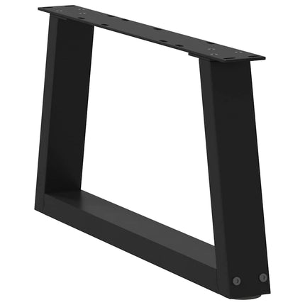 Soffbordsben V-formade 2 st svarta 50x(30-31,3) cm stål