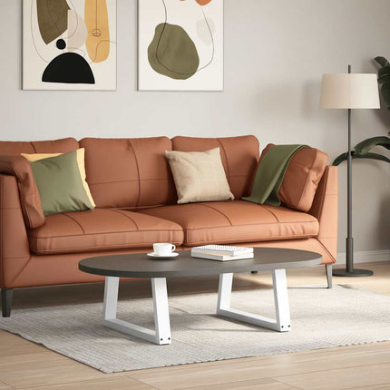 Soffbordsben V-formade 2 st vita 50x(30-31,3) cm stål
