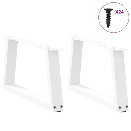 Soffbordsben V-formade 2 st vita 60x(30-31,3) cm stål