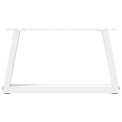 Soffbordsben V-formade 2 st vita 60x(30-31,3) cm stål