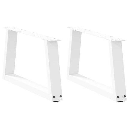 Soffbordsben V-formade 2 st vita 70x(30-31,3) cm stål