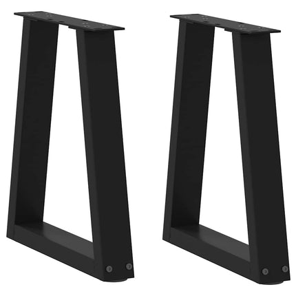 Soffbordsben V-formade 2 st svarta 28x(42-43,3) cm stål