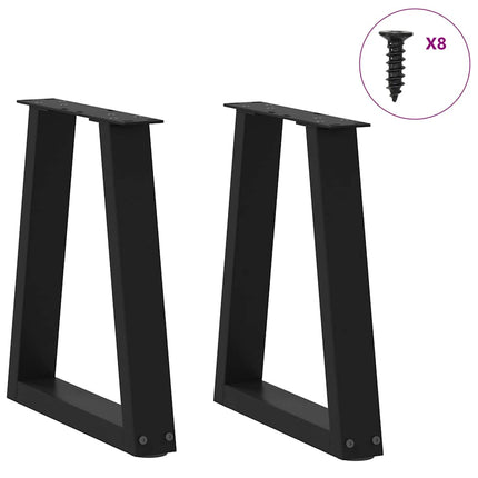 Soffbordsben V-formade 2 st svarta 28x(42-43,3) cm stål