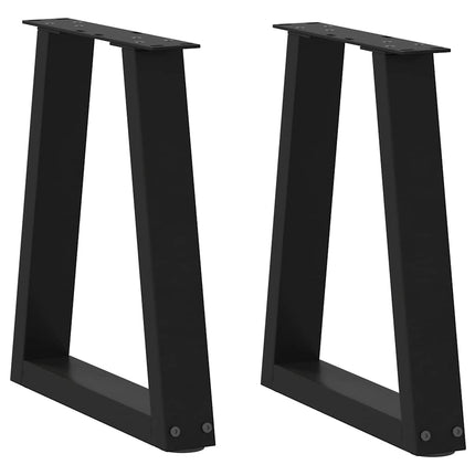 Soffbordsben V-formade 2 st svarta 38x(42-43,3) cm stål