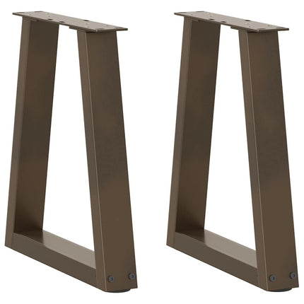 Soffbordsben V-formade 2 st naturstål 38x(42-43,3) cm stål