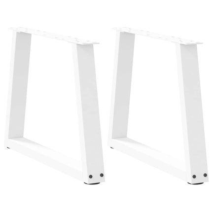 Soffbordsben V-formade 2 st vita 50x(42-43,3) cm stål