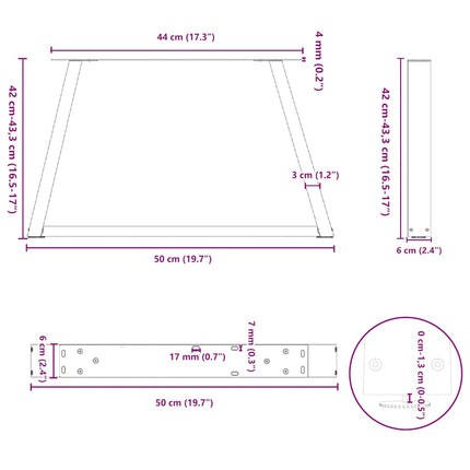 Soffbordsben V-formade 2 st naturstål 50x(42-43,3) cm stål