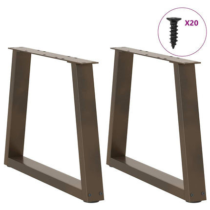 Soffbordsben V-formade 2 st naturstål 50x(42-43,3) cm stål
