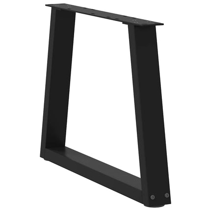 Soffbordsben V-formade 2 st svarta 60x(42-43,3) cm stål
