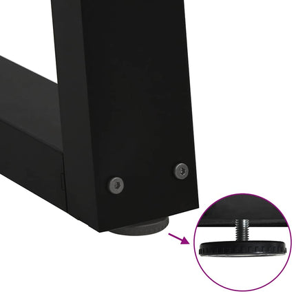 Soffbordsben V-formade 2 st svarta 60x(42-43,3) cm stål