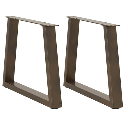 Soffbordsben V-formade 2 st naturstål 60x(42-43,3) cm stål