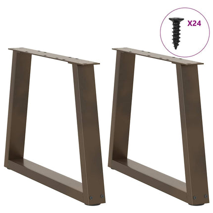 Soffbordsben V-formade 2 st naturstål 60x(42-43,3) cm stål