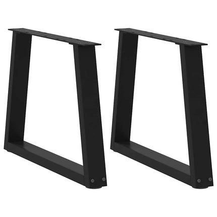 Soffbordsben V-formade 2 st svarta 70x(42-43,3) cm stål