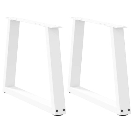 Soffbordsben V-formade 2 st vita 70x(42-43,3) cm stål