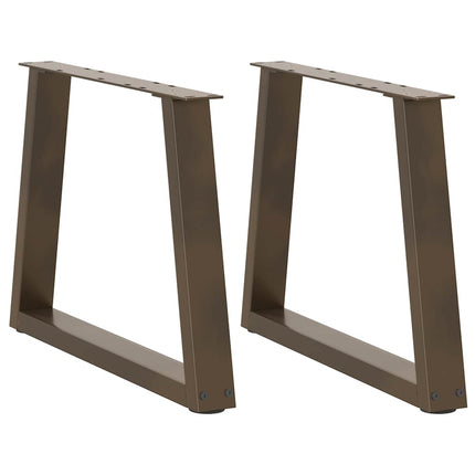 Soffbordsben V-formade 2 st naturstål 70x(42-43,3) cm stål