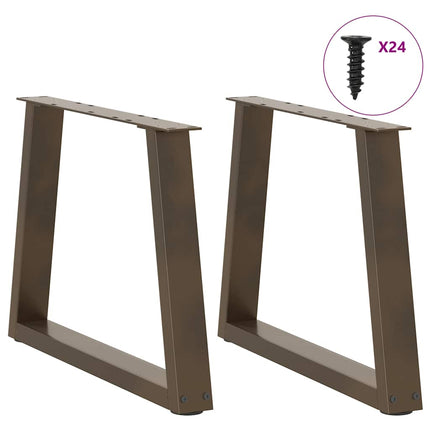 Soffbordsben V-formade 2 st naturstål 70x(42-43,3) cm stål