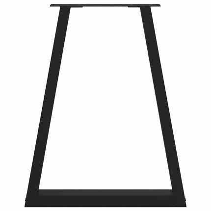 Matbordsben V-formade 2 st svarta 50x(72-73,3) cm stål