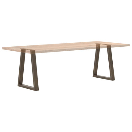 Matbordsben V-formade 2 st naturstål 50x(72-73,3) cm stål