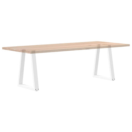 Matbordsben V-formade 2 st vita 60x(72-73,3) cm stål