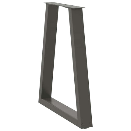 Matbordsben V-formade 2 st antracit 60x(72-73,3) cm stål