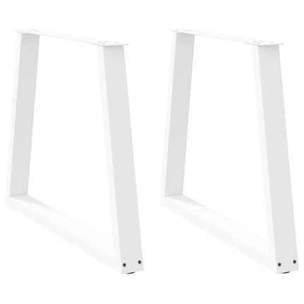 Matbordsben V-formade 2 st vita 70x(72-73,3) cm stål