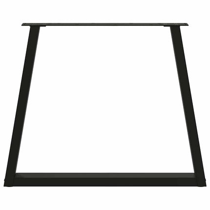 Matbordsben V-formade 2 st svarta 80x(72-73,3) cm stål