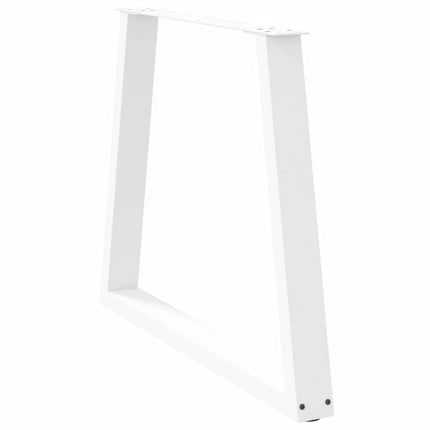 Matbordsben V-formade 2 st vita 80x(72-73,3) cm stål