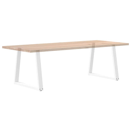Matbordsben V-formade 2 st vita 80x(72-73,3) cm stål