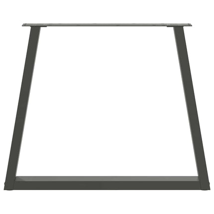 Matbordsben V-formade 2 st antracit 80x(72-73,3) cm stål