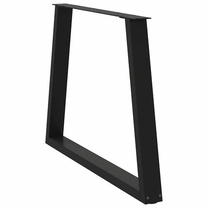 Matbordsben V-formade 2 st svarta 90x(72-73,3) cm stål