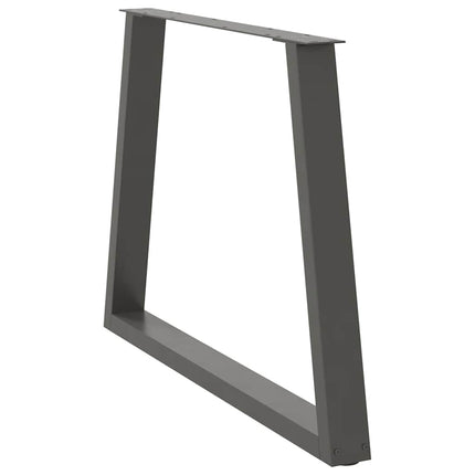 Matbordsben V-formade 2 st antracit 90x(72-73,3) cm stål