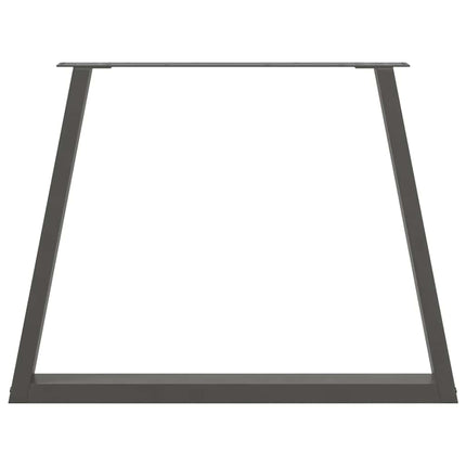 Matbordsben V-formade 2 st antracit 90x(72-73,3) cm stål