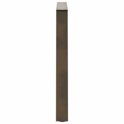 Matbordsben V-formade 2 st naturstål 90x(72-73,3) cm stål