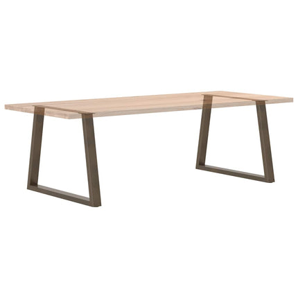 Matbordsben V-formade 2 st naturstål 90x(72-73,3) cm stål