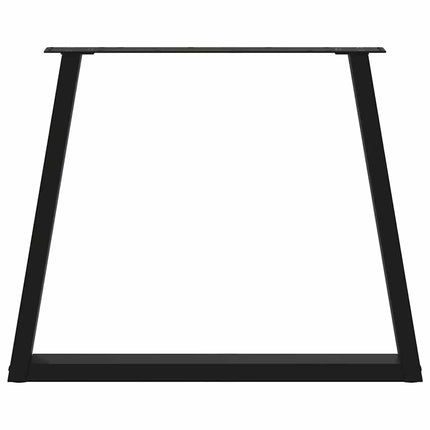 Matbordsben V-formade 3 st svarta 70x(72-73,3) cm stål