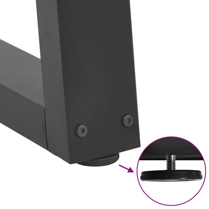 Matbordsben V-formade 3 st antracit 70x(72-73,3) cm stål