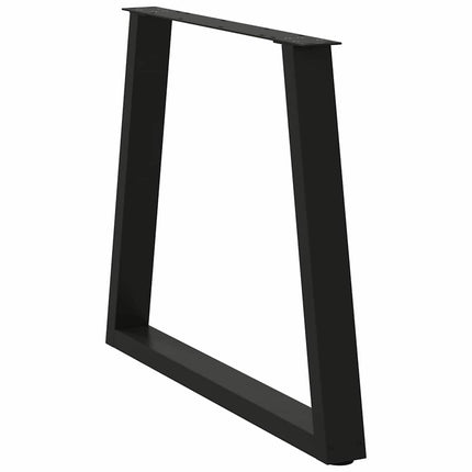 Matbordsben V-formade 3 st svarta 80x(72-73,3) cm stål