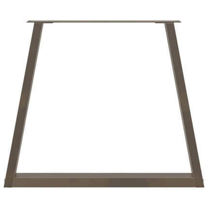 Matbordsben V-formade 3 st naturstål 80x(72-73,3) cm stål