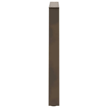 Matbordsben V-formade 3 st naturstål 80x(72-73,3) cm stål