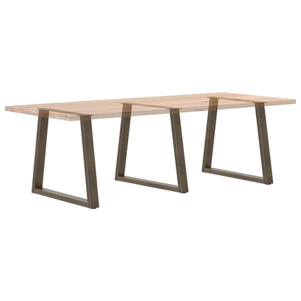 Matbordsben V-formade 3 st naturstål 80x(72-73,3) cm stål